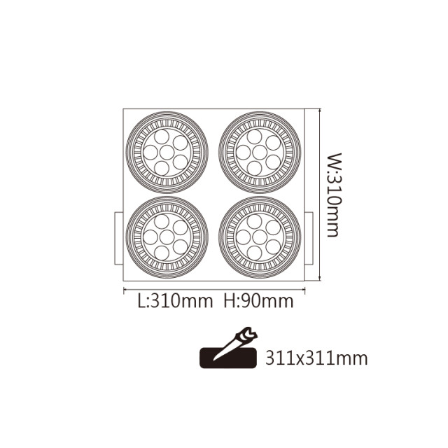 舞光 AR無邊框方型崁燈