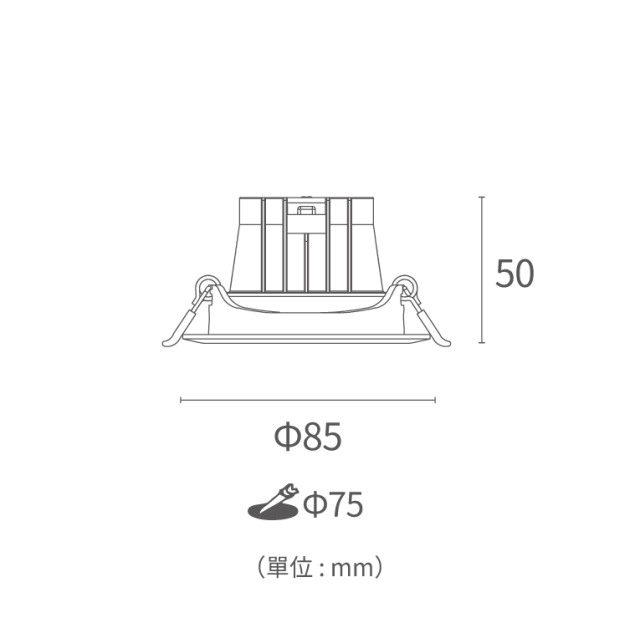 舞光 7.5公分黑鑽石防眩崁燈