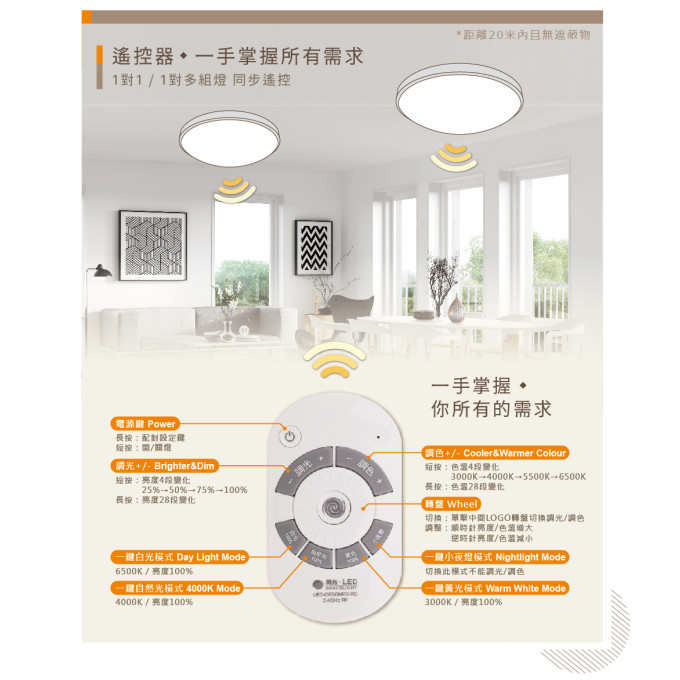 現貨 舞光 LED 30W 50W 吸頂燈 遙控 調光 吸頂燈 星鑽和風 調光調色 無藍光危害 防觸電設計 快速安裝