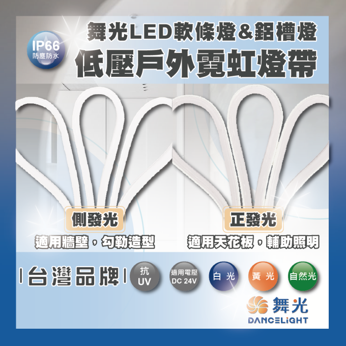 現貨 舞光 LED DC24V 低壓戶外霓虹燈帶 側發光 正發光 防水 造型燈帶 軟燈帶 燈條 每捆五米 需另購變壓器