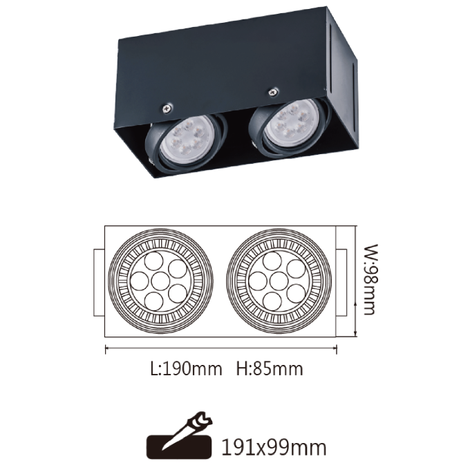 現貨 舞光 LED 6W 8W MR16 MR無邊框方型盒燈 一燈 二燈 四角崁燈 節能省電 貴族黑 不含光源