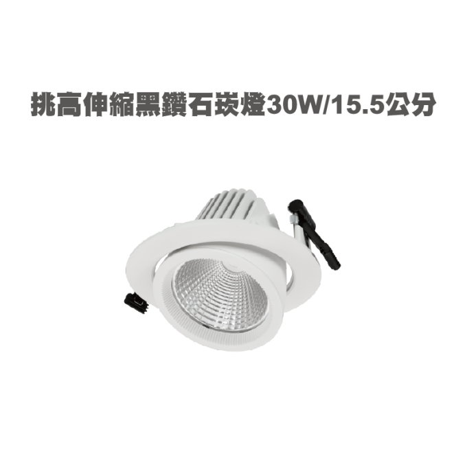 現貨 舞光 LED 30W 挑高伸縮黑鑽石崁燈 15.5公分