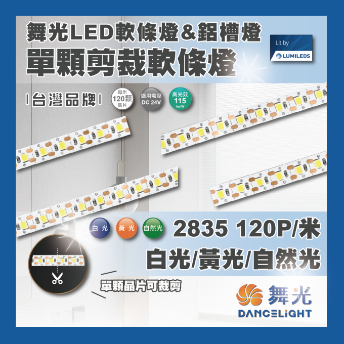 現貨 舞光 LED 12W 單顆剪裁軟條燈 2835 DC24V室內 燈帶 燈條 黃光 白光 自然光 需另購驅動器