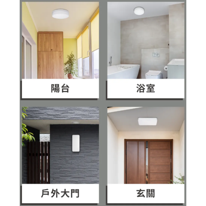 亮博士 LED 12W 14W 防潮吸頂 壁掛燈 防塵防水 IP65 圓形 橢圓形 長方形 戶外玄關廁所