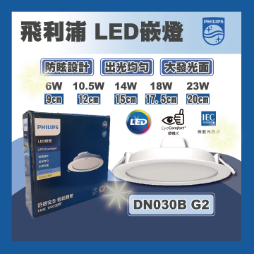 現貨 Philips 飛利浦 LED DN030B G2 嵌燈14W 白光黃光自然光