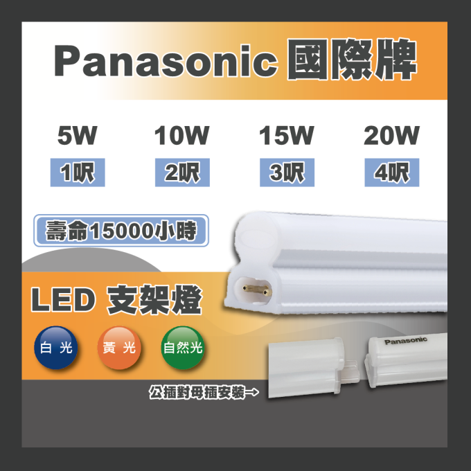 現貨 Panasonic 國際牌 LED 支架燈 層板燈 串接燈 5W 10W 15W 20W 1呎/2呎/3呎/4呎